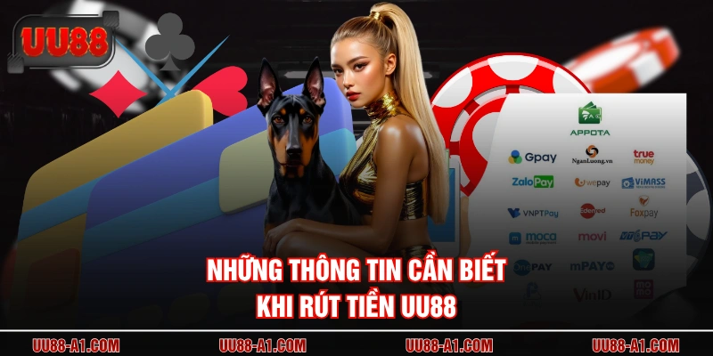 Những thông tin cần biết khi rút tiền UU88