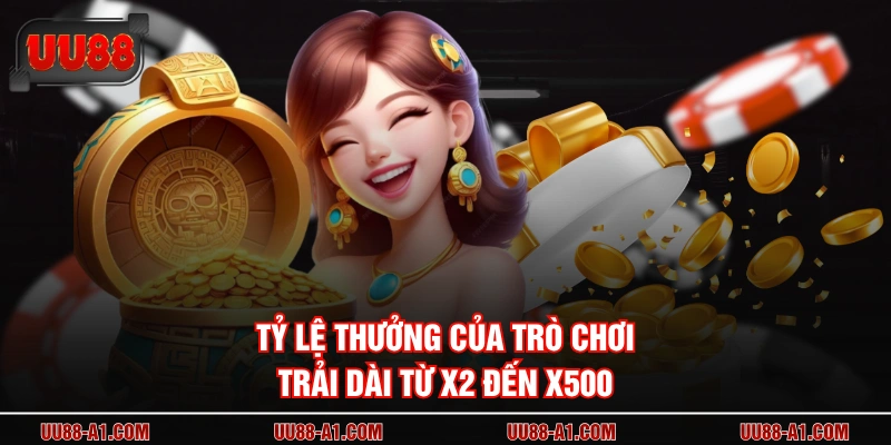 Tỷ lệ thưởng của trò chơi trải dài từ x2 đến x500